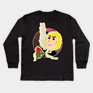 He-man and battle cat Kids Long Sleeve T-Shirt